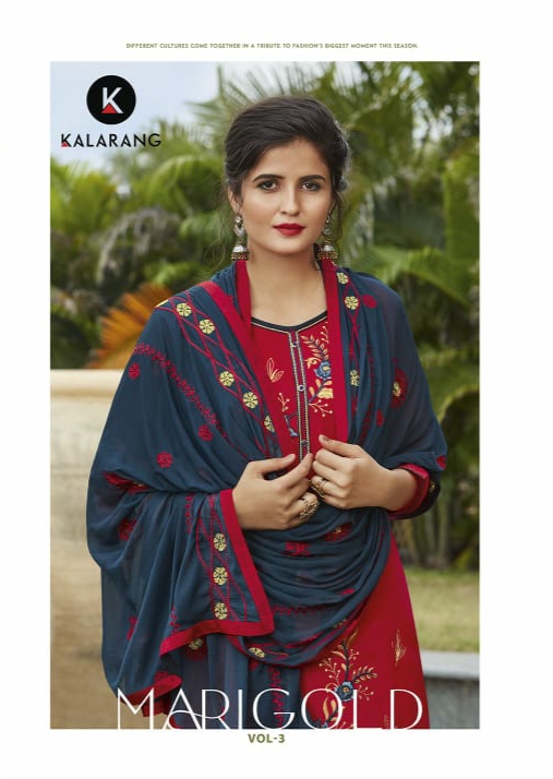 Kalarang marigold vol 3 cotton affordable price salwar suits Material catalog