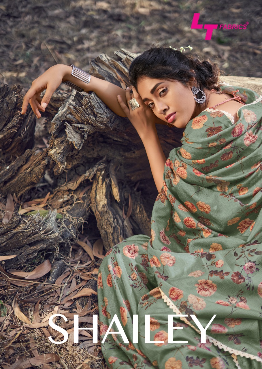 l t fashion shailey silk exclusive print saree catalog