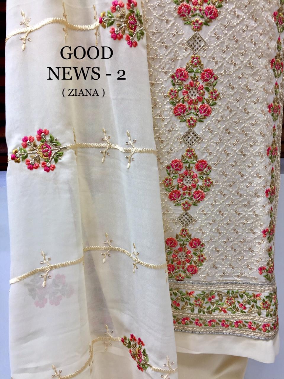 ziana  good news 2 georgette authentic fabric salwar suit catalog