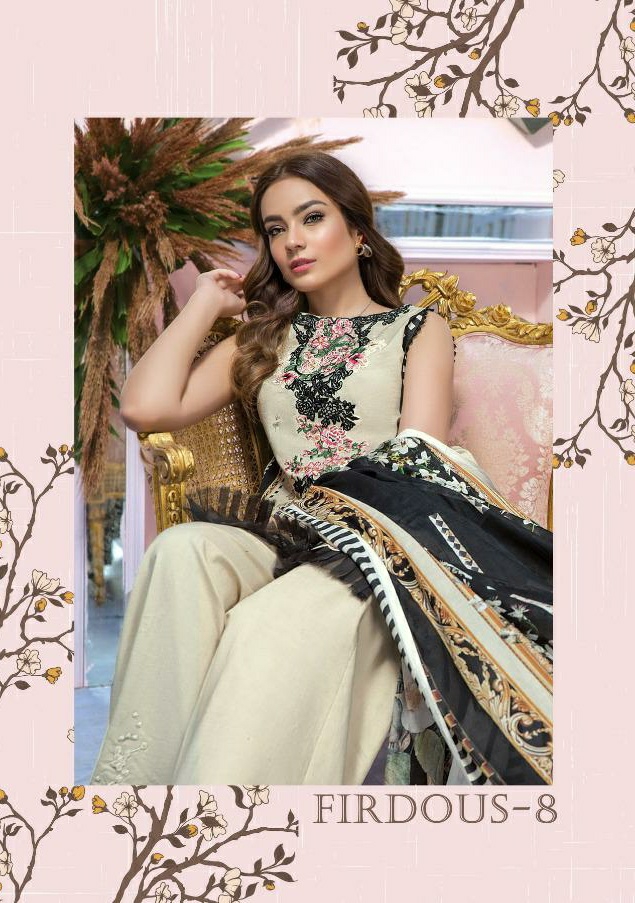 Deepsy suits firdous vol 8 Printed pakistani dress Material wholesaler at surat