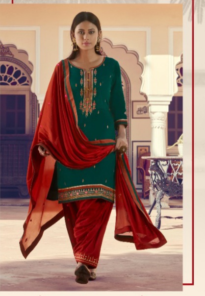 Kessi Fabrics Pvt. Ltd patrani cotton satin graceful work patiyala style salwar suit catalog