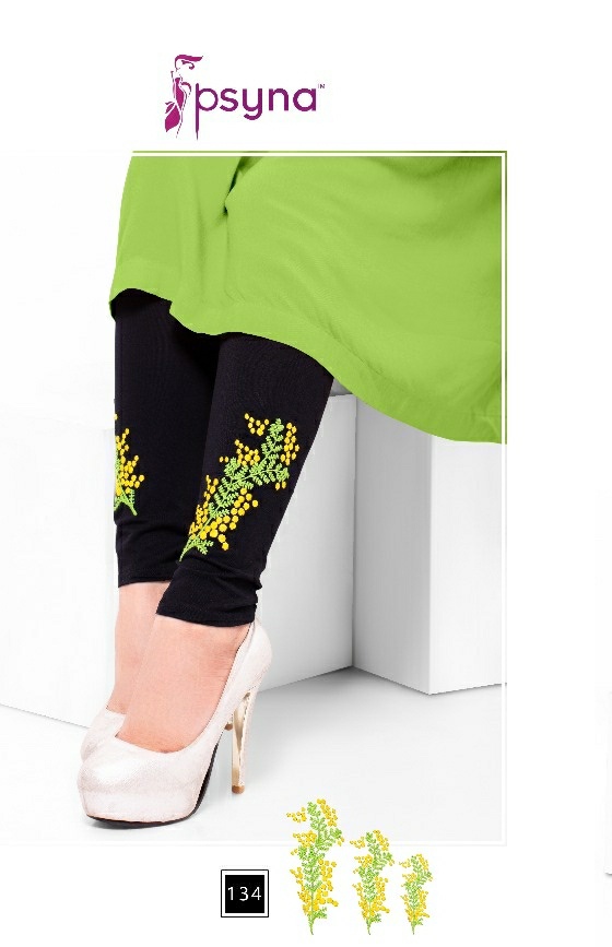Psyna embroidery leggings elagant and classy catchy look leggings