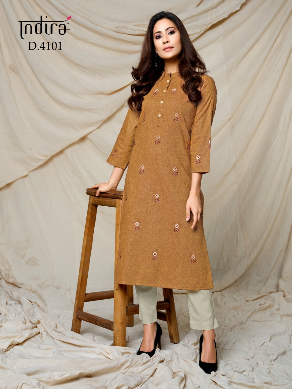 indira apparels finesse cotton  catchy look kurti catalog