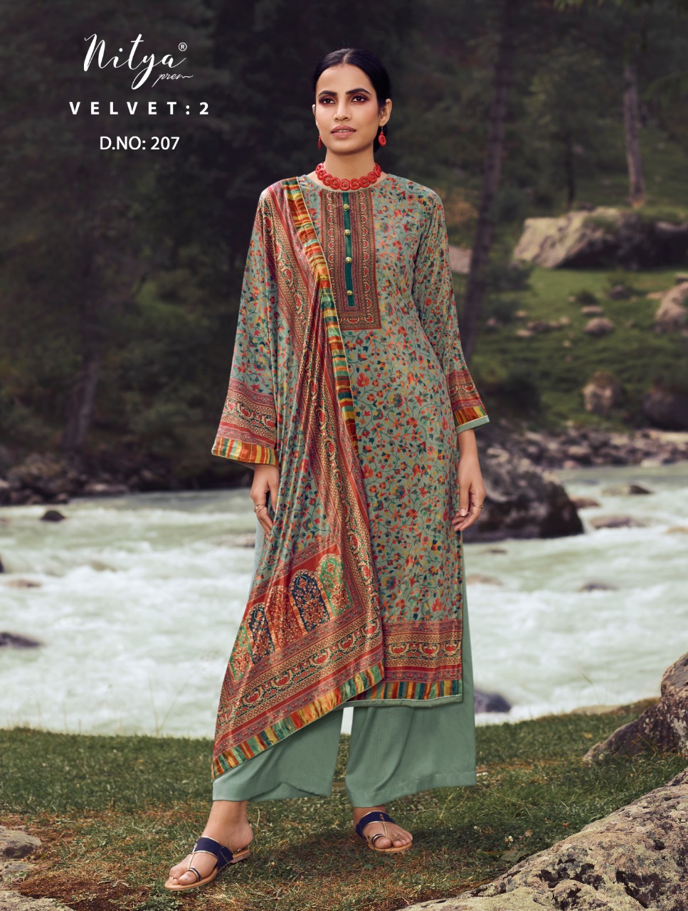 l t nitya velvet vol 2 pashmina exclusive digital print salwar suit catalog