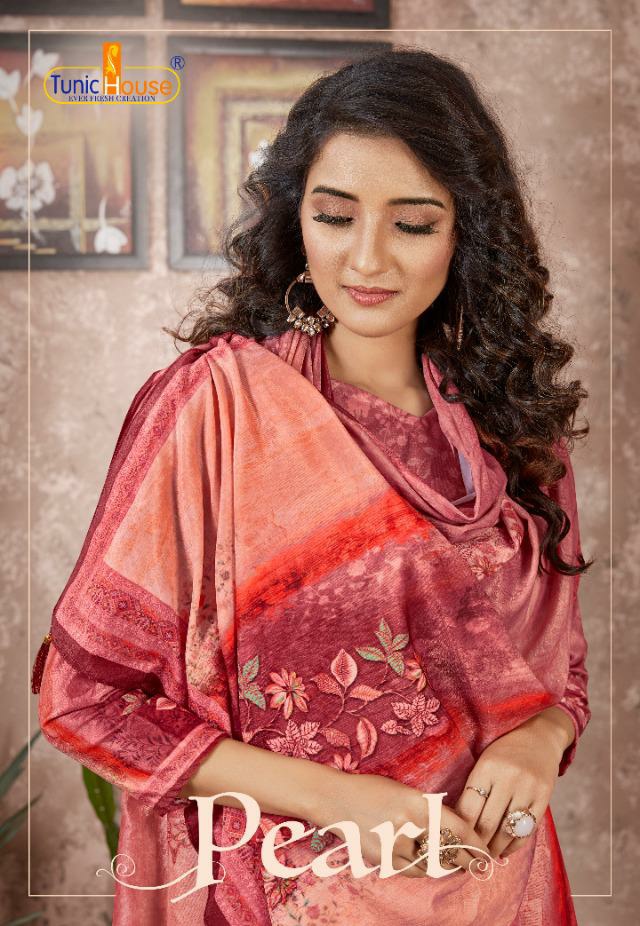 tunic house peral velvet digital print with decent hend work  salwar suit catalog
