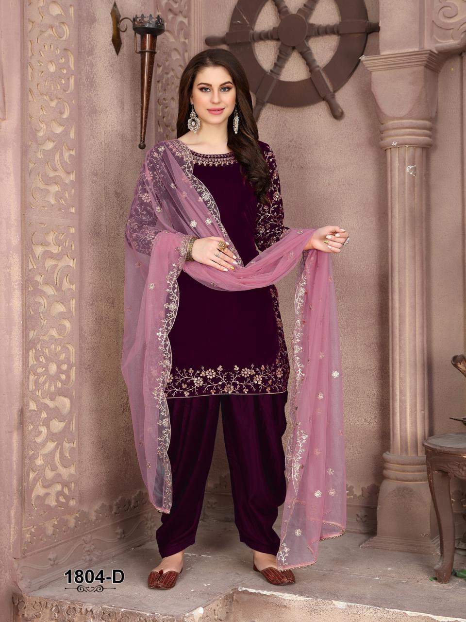 dani twisha 1804 colors vol 18 velvet  decent look salwar suit catalog