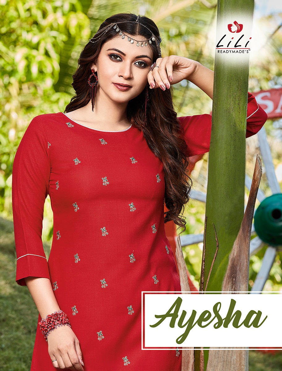manas ayesha cotton casual wear kurti catalog
