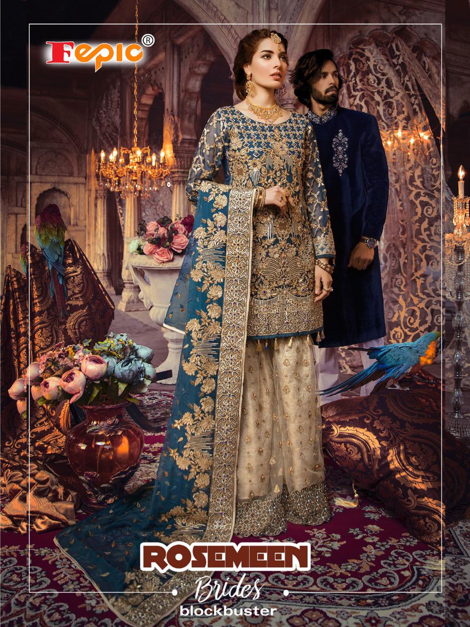 fepic brides blockbuster georgette grandeur look salwar suit catalog