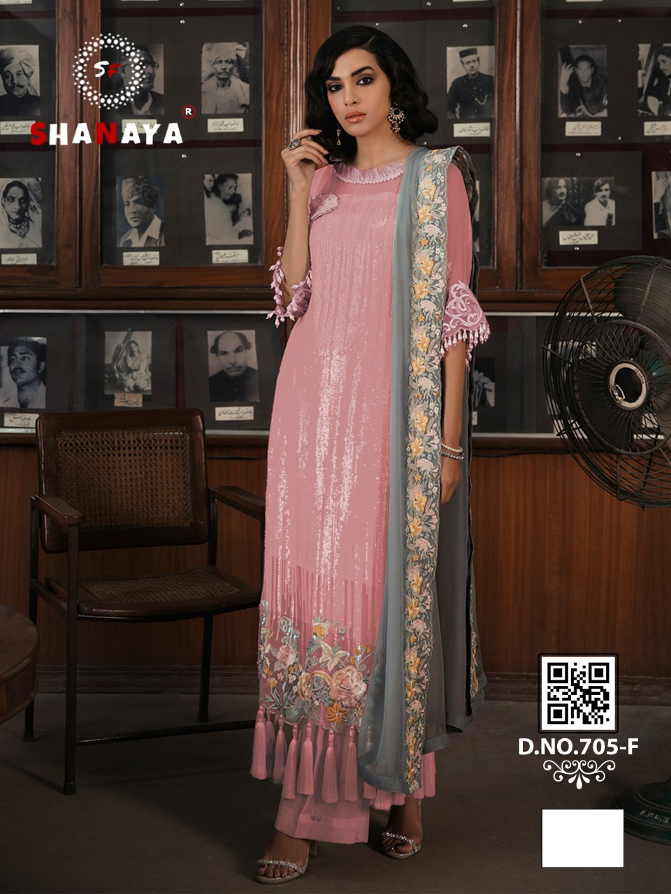 shanaya d no 705 f georgget attrective look salwar suit singal