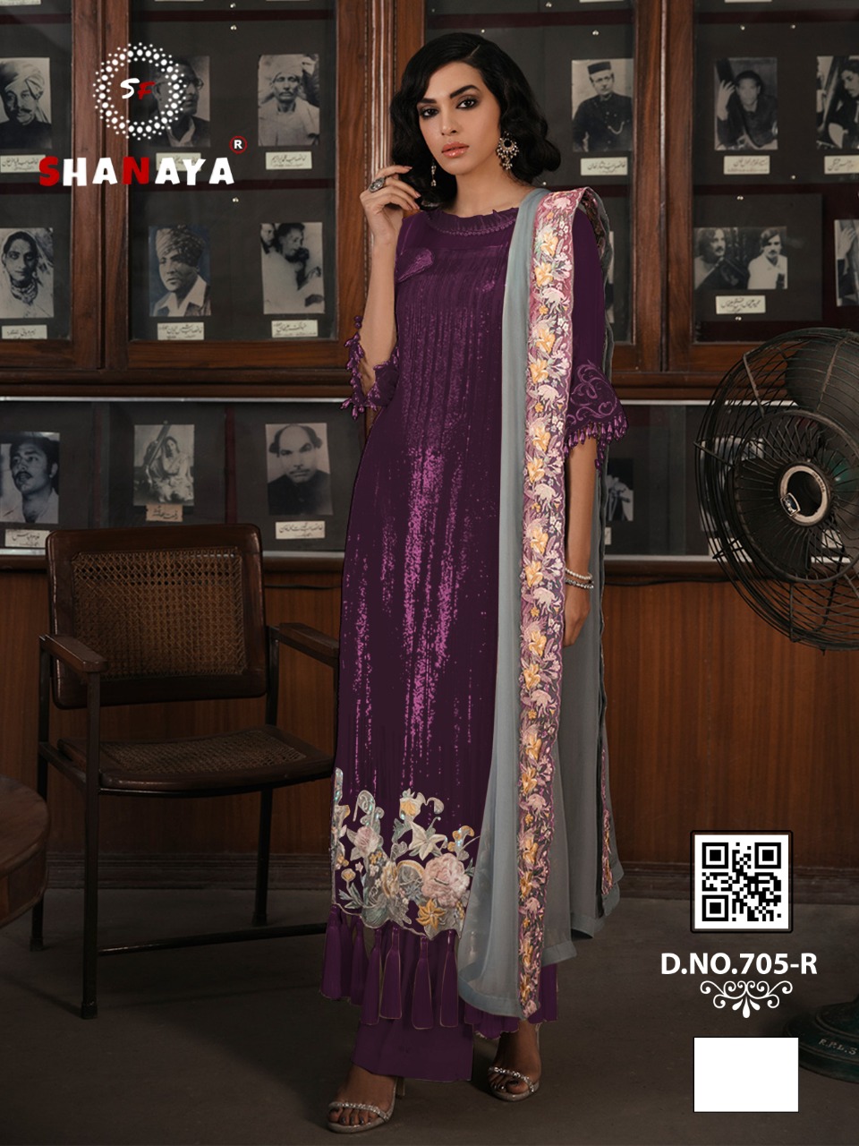 shanaya d no 705 r  georgget gorgeous look salwar suit catalog