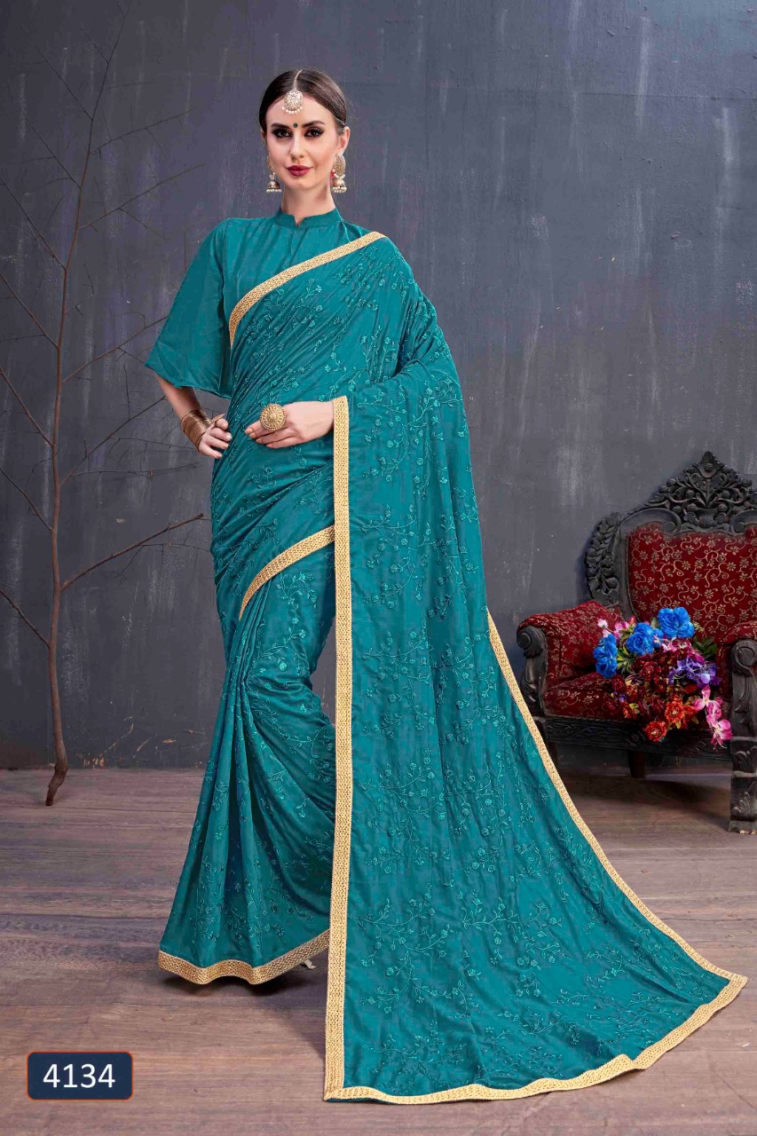 khushbu d no 4134 cotton gorgeous look saree single