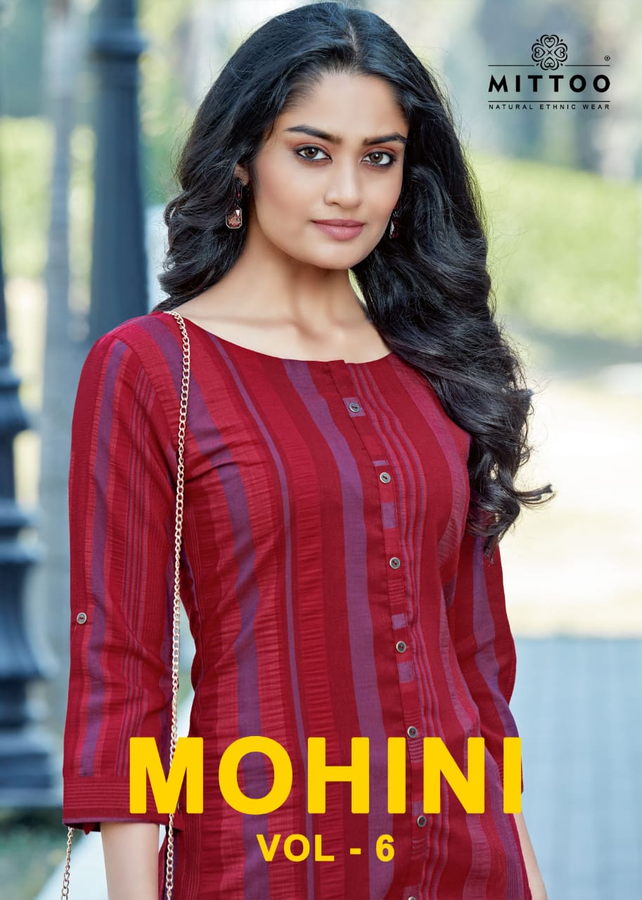 mittoo mohini vol 6 rayon decent look kurti with pant catalog