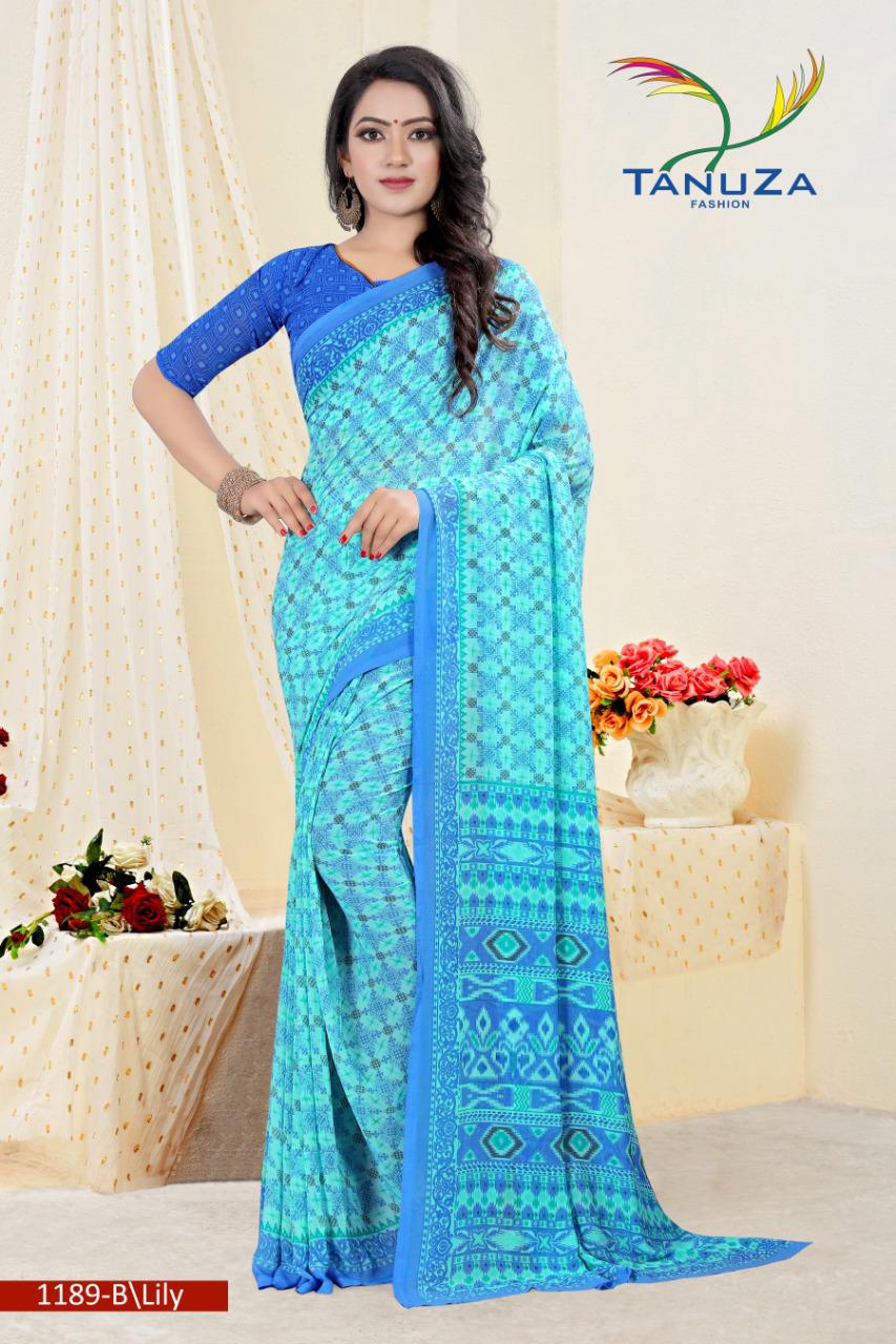tanuza fashion lilly weightless casual wear saree catalog