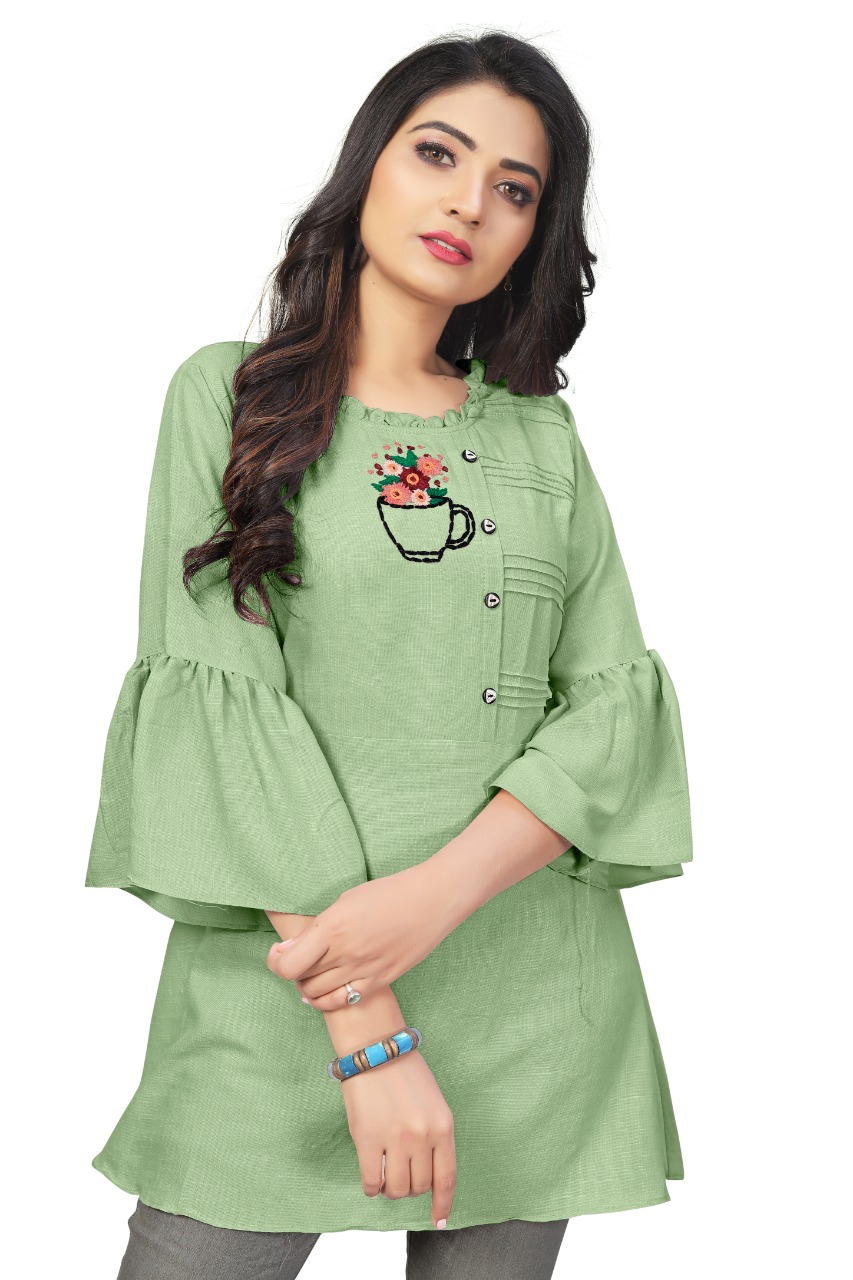 the diwa garments d no 1001 poly cotton catchy look kurti catalog
