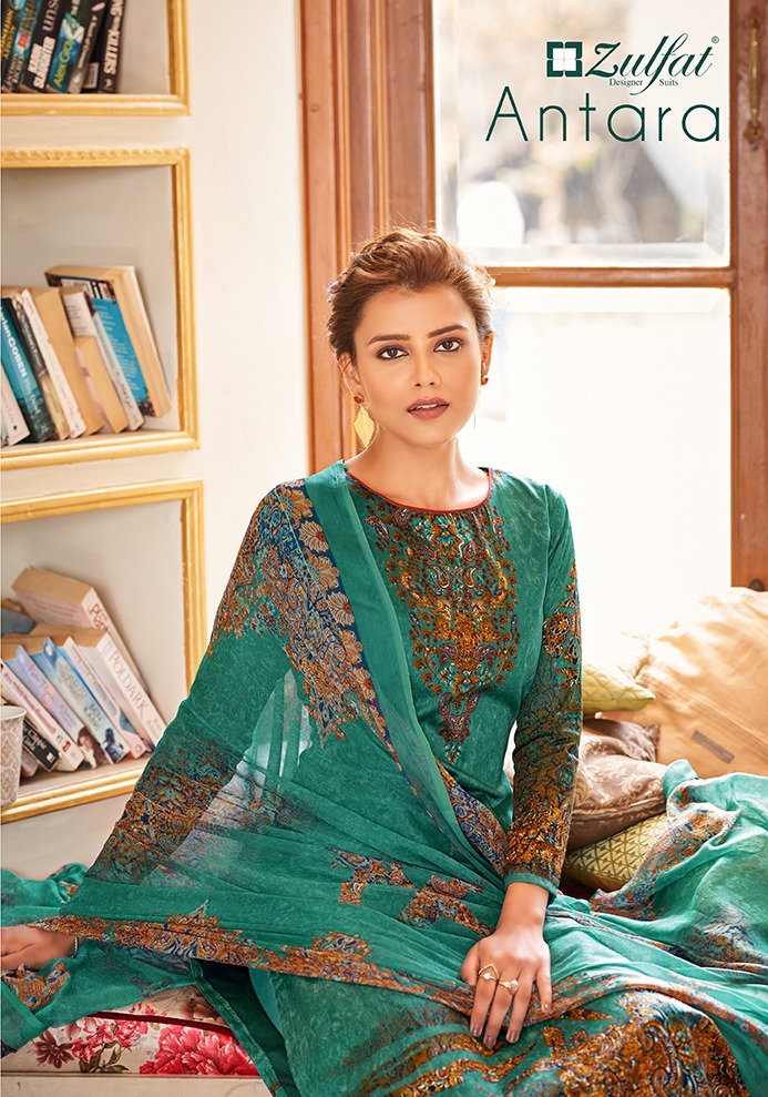 zulfat designer suits antara cotton exclusive digital print salwar suit catalog