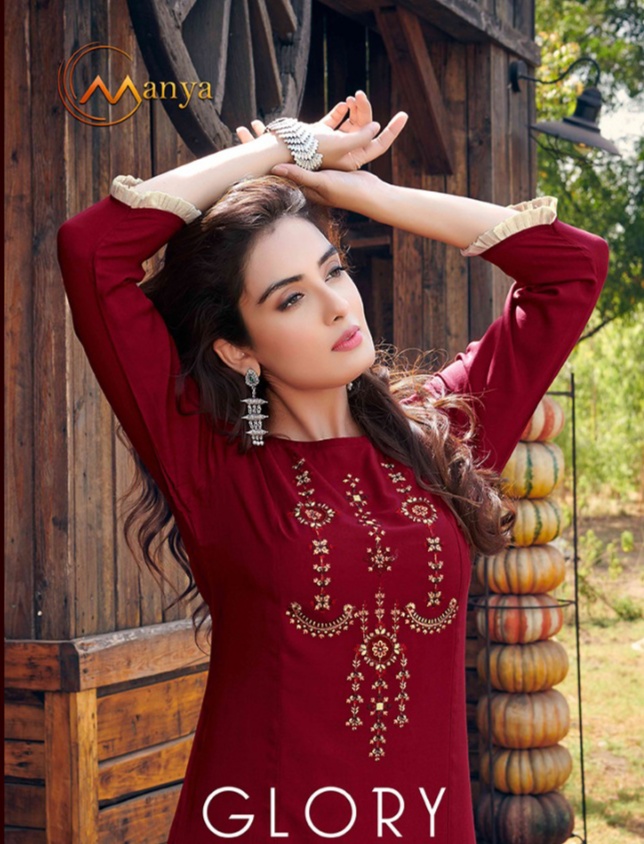 mansi fashion glory rayon cotton gorgeous look kurti with bottom catalog