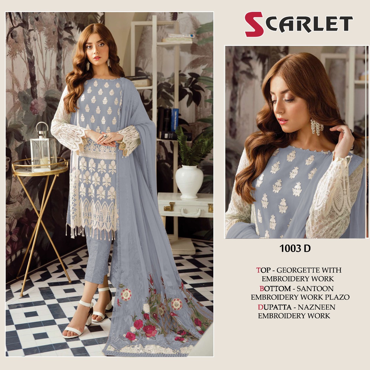 scarlet SCARLET  1003 D Salwar Kameez Georgget Singles