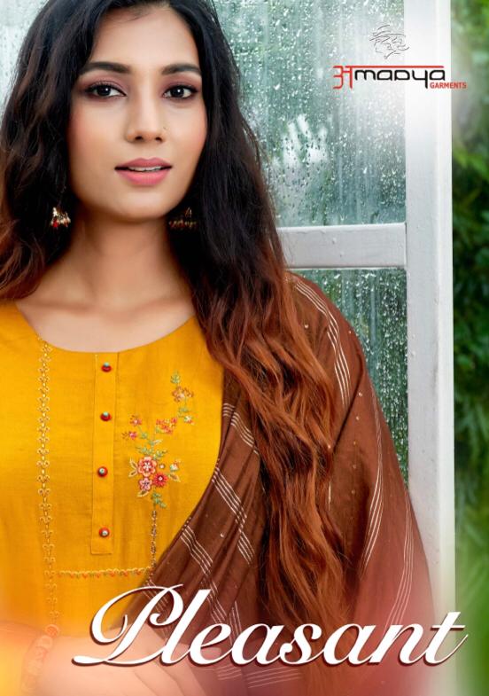 amaaya garments pleasant silk innovative style top sharara with dupatta catalog