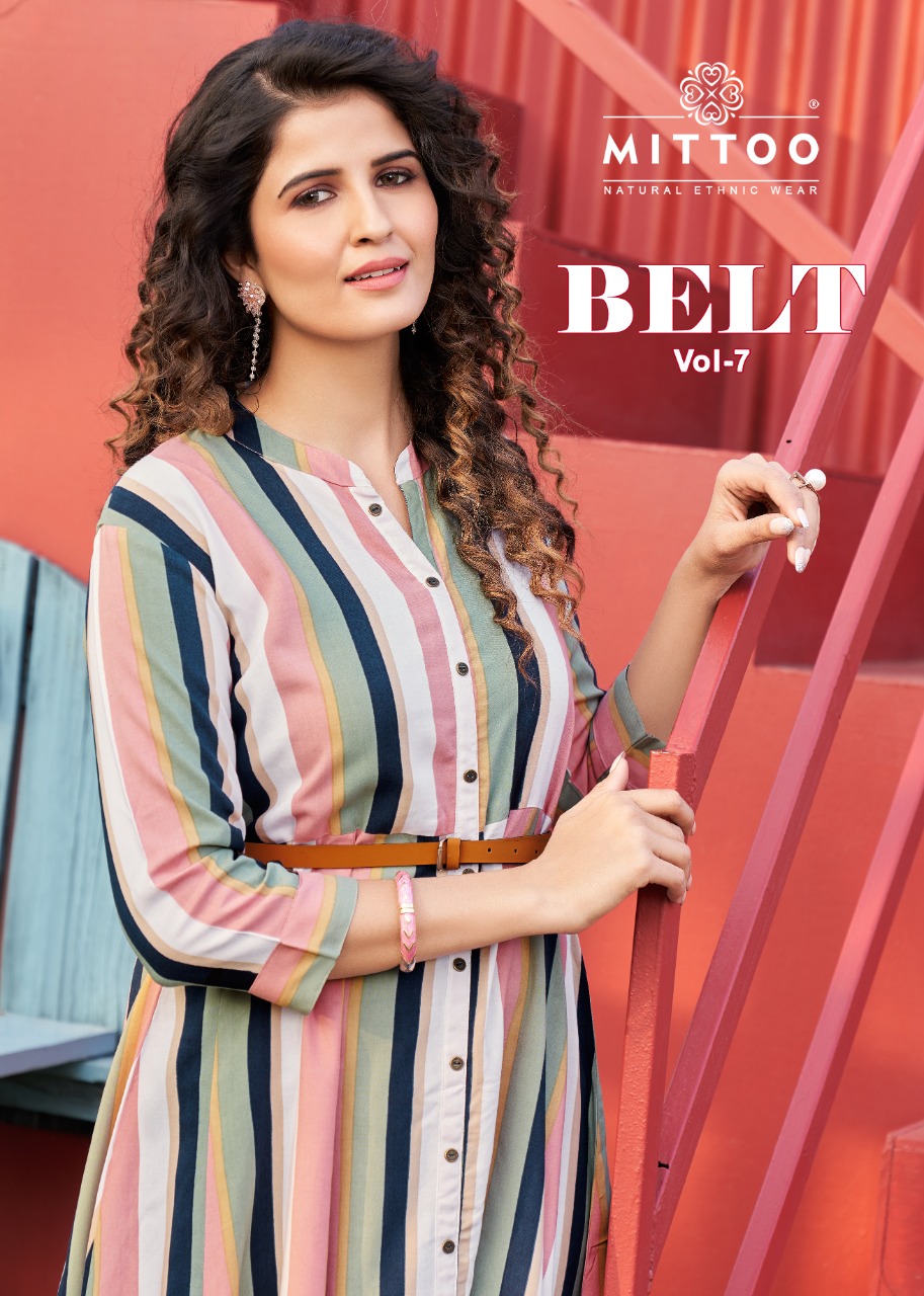 mittoo belt vol 7 rayon classic trendy look kurti catalog