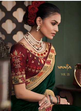Vanya vanya d no 3101 to 3118 silk regal look saree catalog