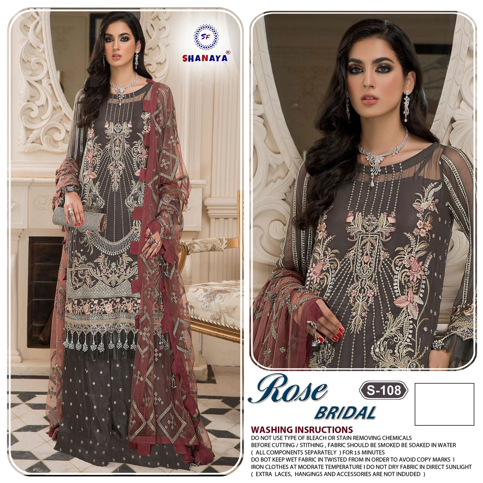 shanaya rose bridel s 108 edition gerogette elegant look salwar suit single
