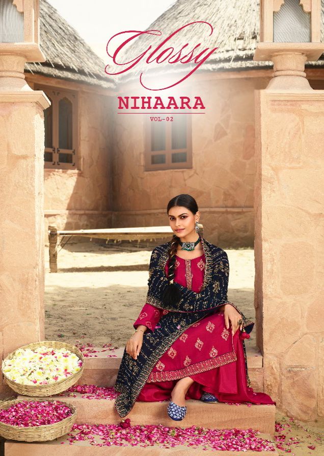 glossy nihaara vol 2 viscose astonishing salwar suit catalog
