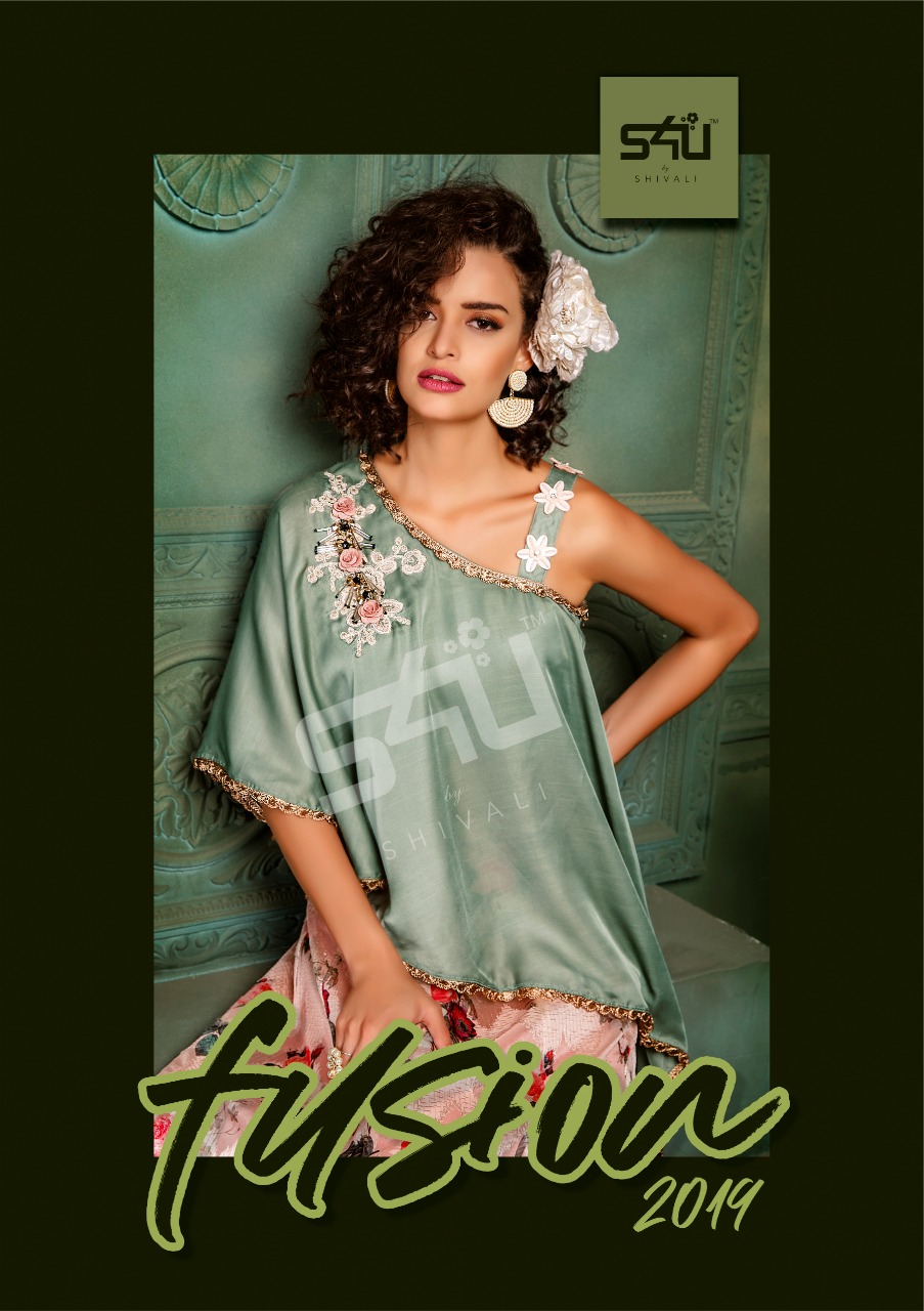S4u by shivali fusion 2019 fancy kurti with skirt and plazzo collection dealer