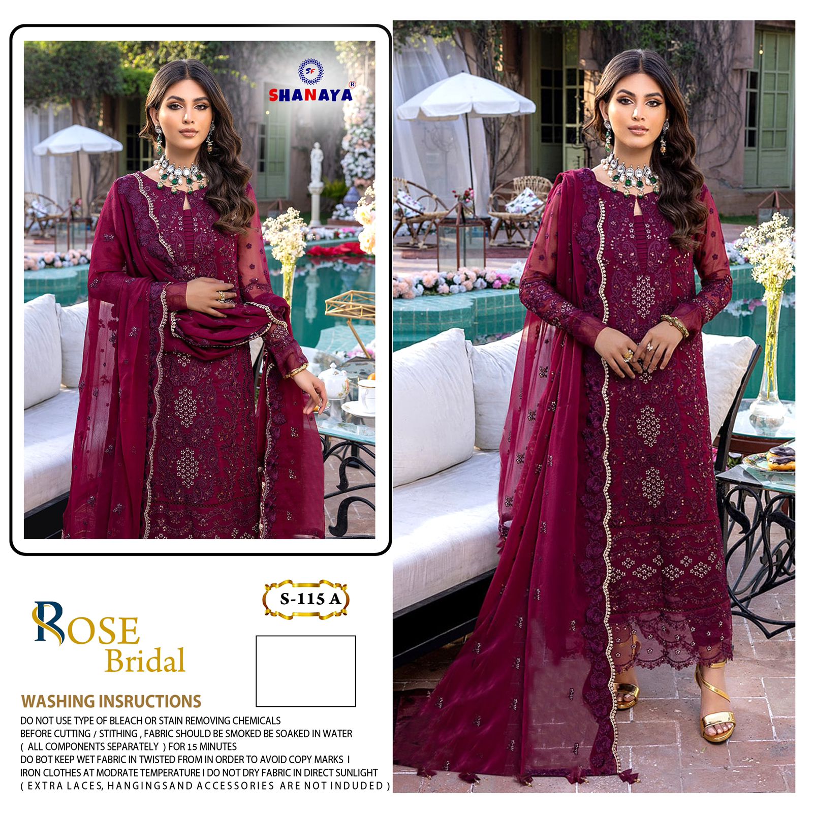 shanaya rose bridel s 115 georgette catchy look salwar suit catalog