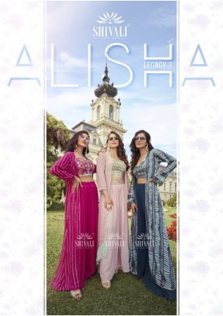 shivali Alisha fancy stylish look indo western catalog