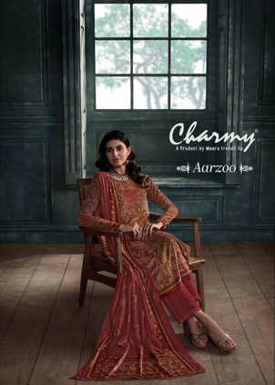 zisa Charmy aarzoo velvet elegant look salwar suit catalog