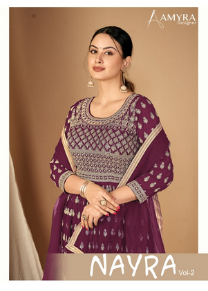 amyra designer nayra vol 2 georget festive look salwar suit catalog