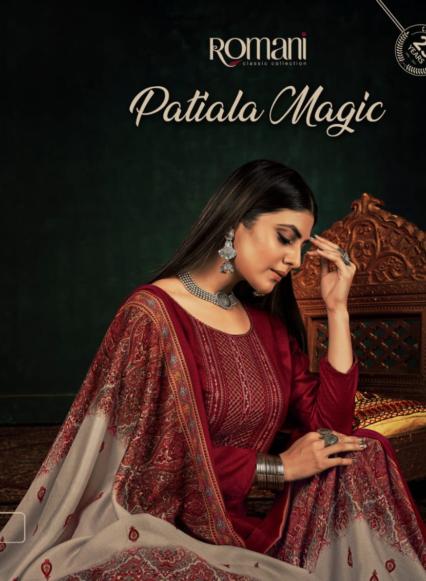 romani patiala magic pashmina attractive look salwar suit catalog