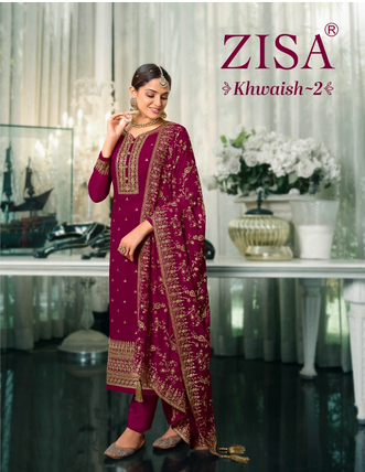 zisa khwaish 2 georgette gorgeous look salwar suit catalog