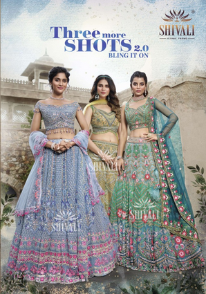 shivali three more shots 2.0 fancy Wedding look lehngha catalog