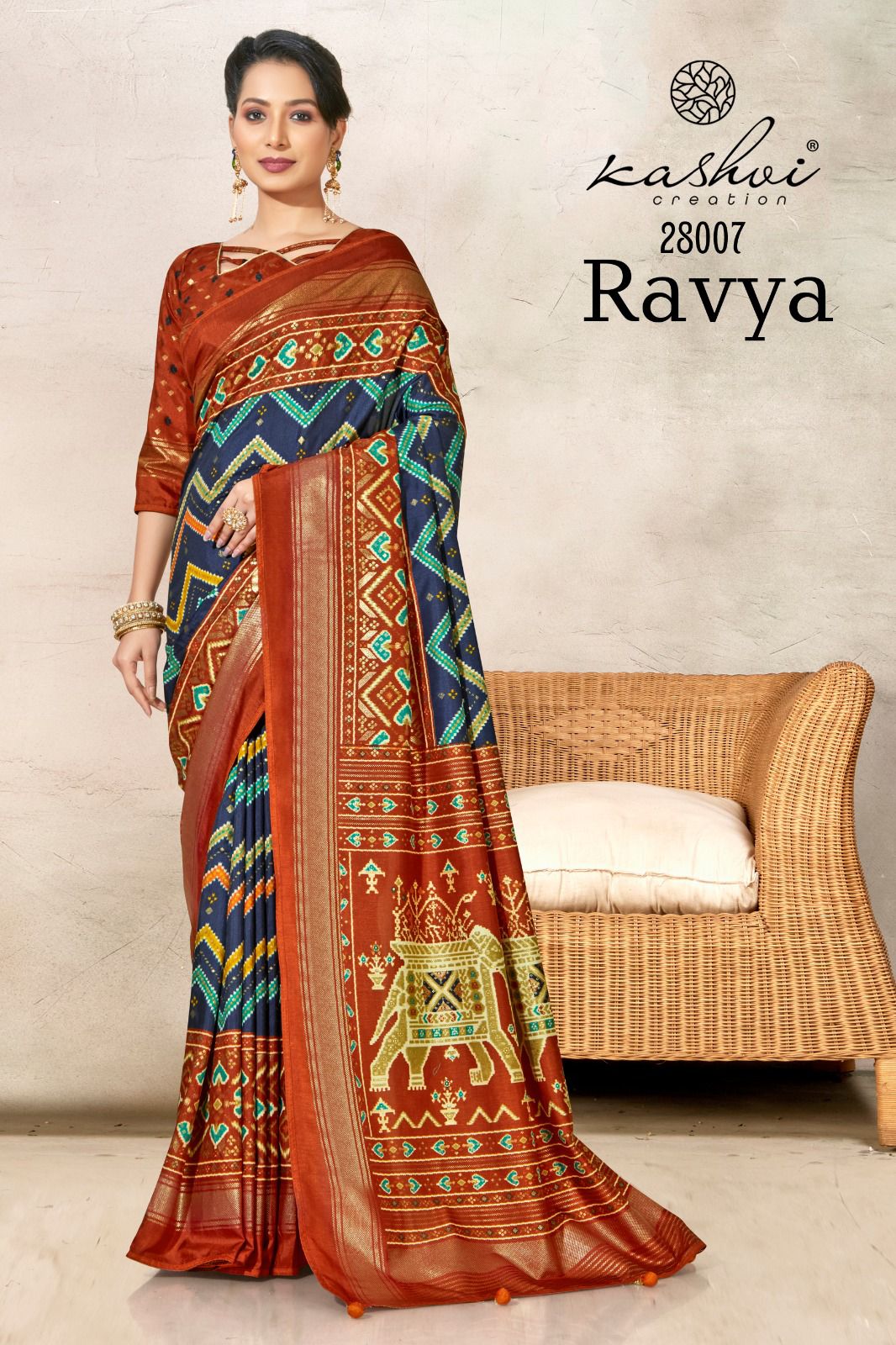 lt kashvi creation ravya dola silk decent look saree catalog