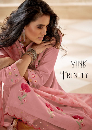 vink trinity viscose elegant look top pant with dupatta catalog