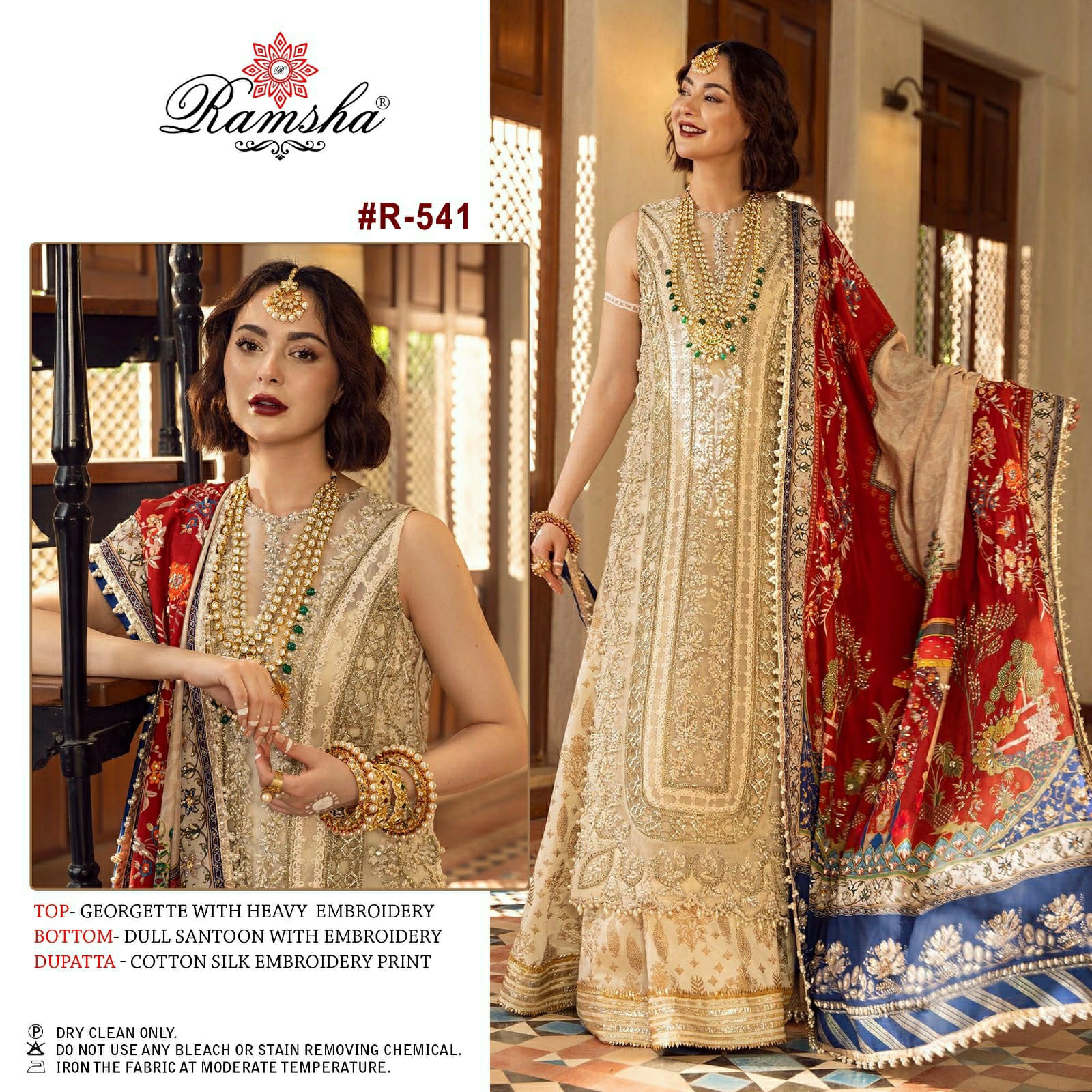 ramsha ramsha r 541 georgette catchy look salwar suit single