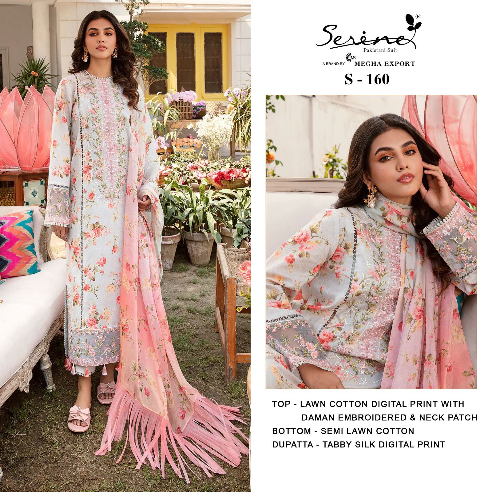 serine serine d no s 160 cotton regal look salwar suit single