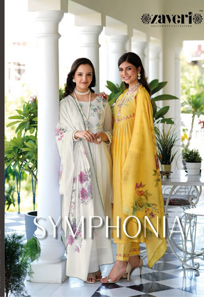 zaveri symfonia mal cotton gorgeous look top pant with dupatta catalog