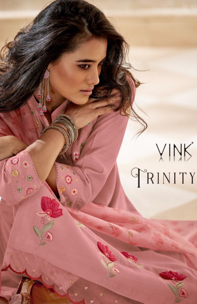 vink trinity viscose innovative look kurti bottom dupatta catalog