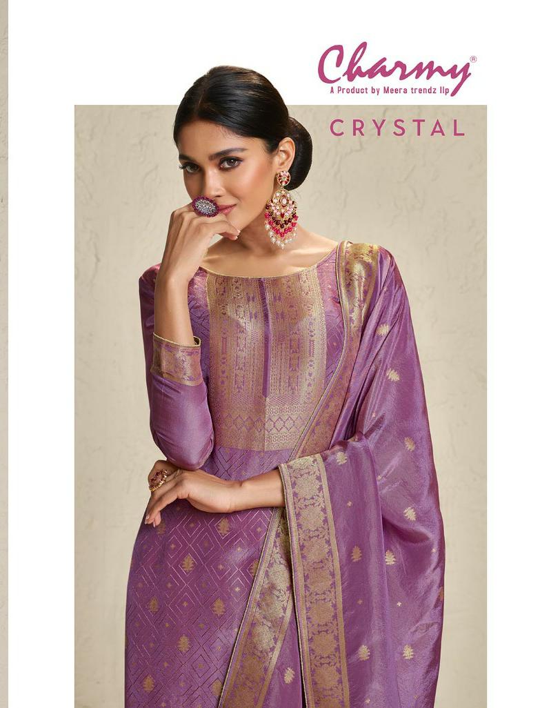 charmy crystal Crystal emboss innovative look salwar suit
