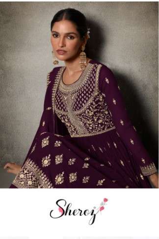 meera trendz sheroz blooming georgette elegant look salwar suit catalog
