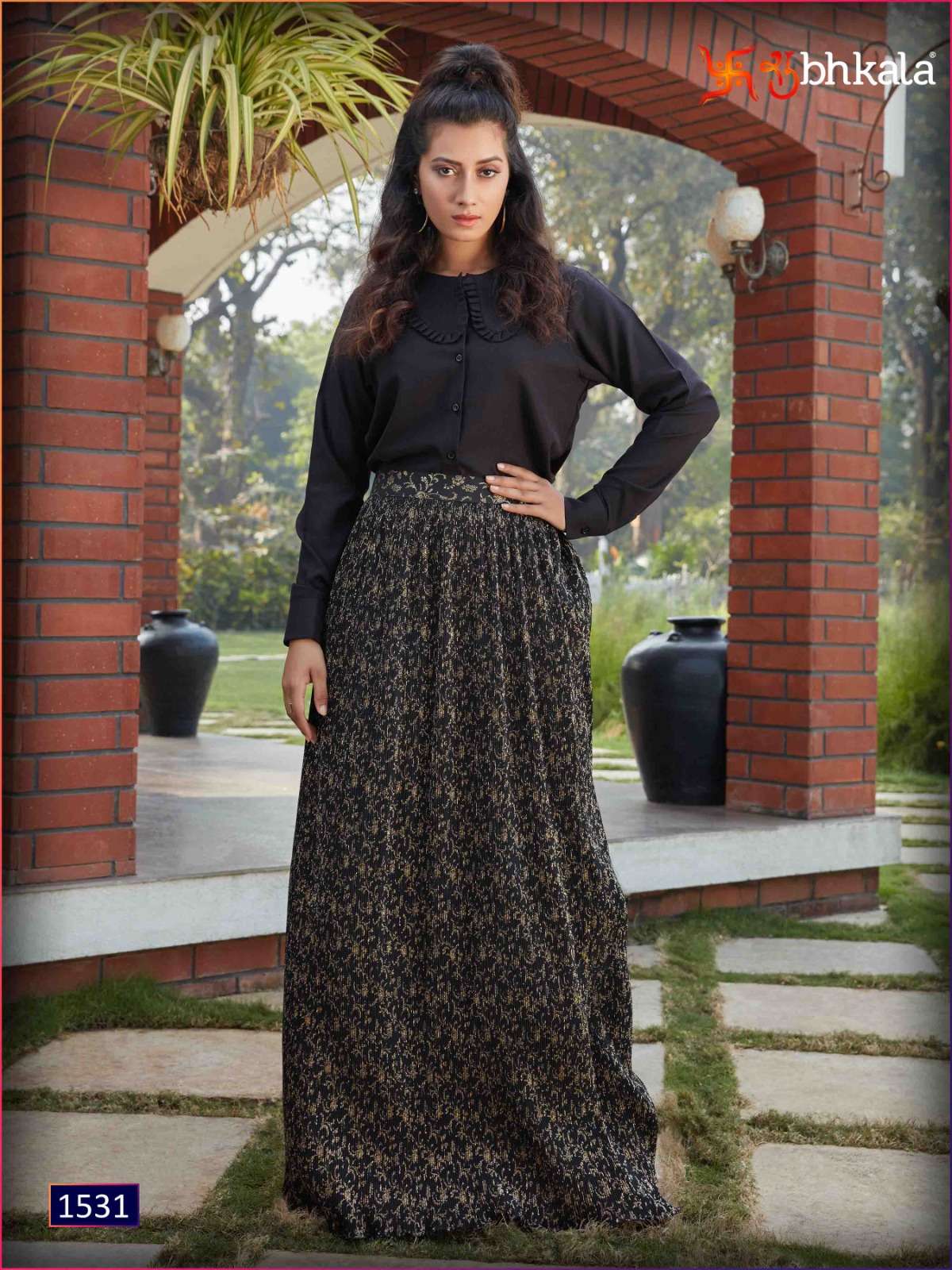 shubhkala frill and flare vol 2 imported fabrics elegant look top skirt catalog