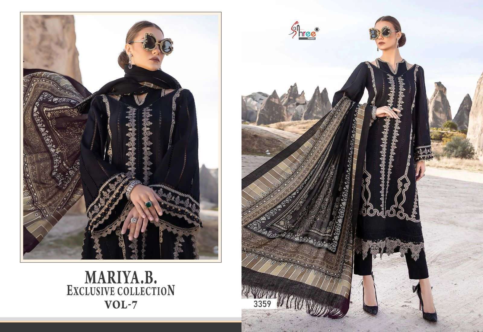 shree fabs maria b exclusive collection vol 7 cotton decent look salwar suit with cotton duaptta catalog