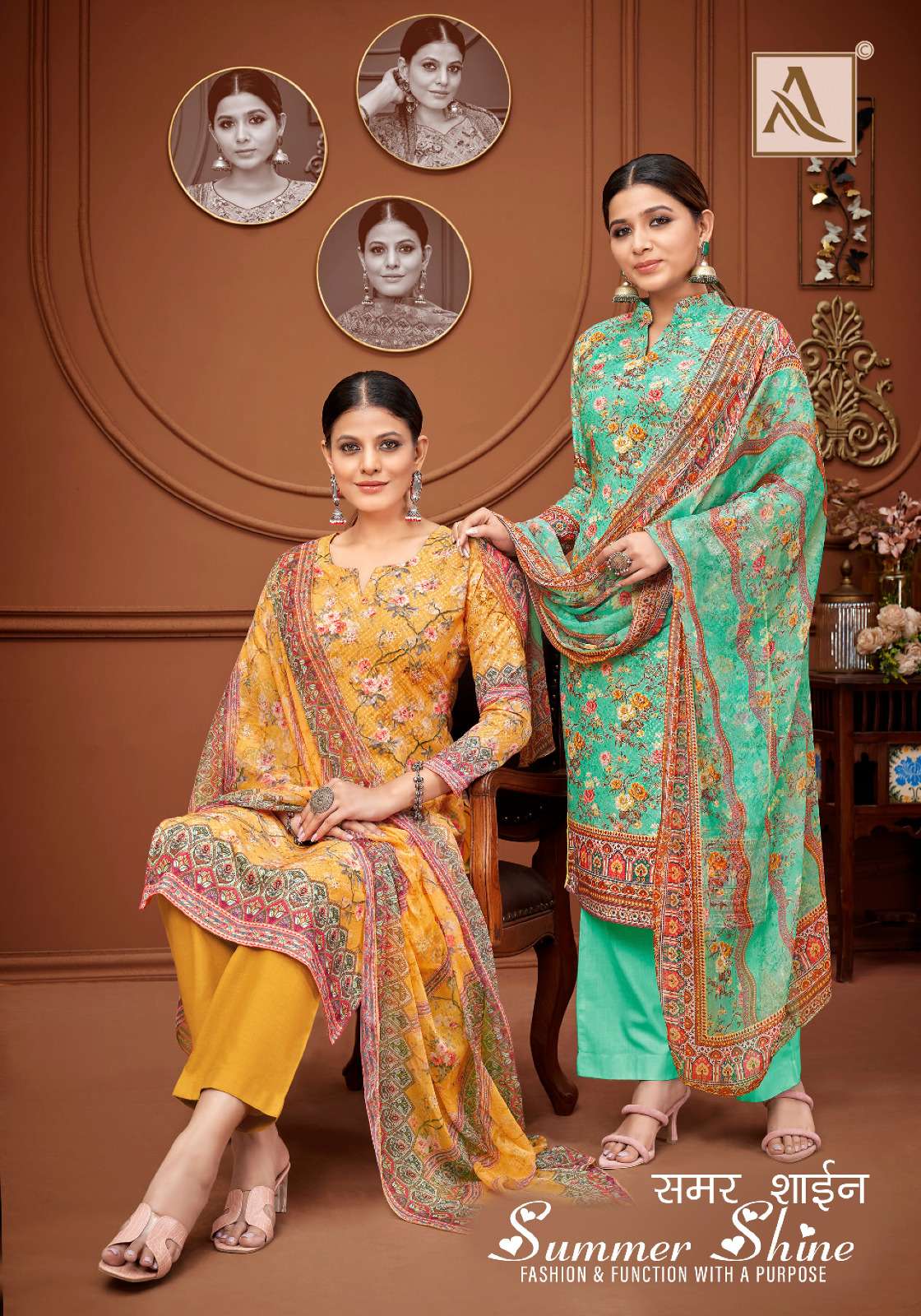 alok suit summer shine cotton regal look salwar suit catalog