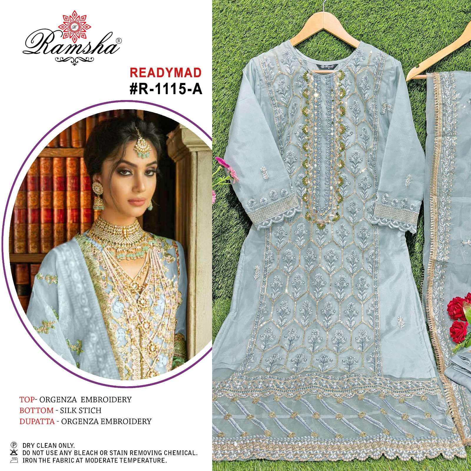 ramsha ramsha r 1115 nx organza decent embroidery look top bottom with dupatta catalog