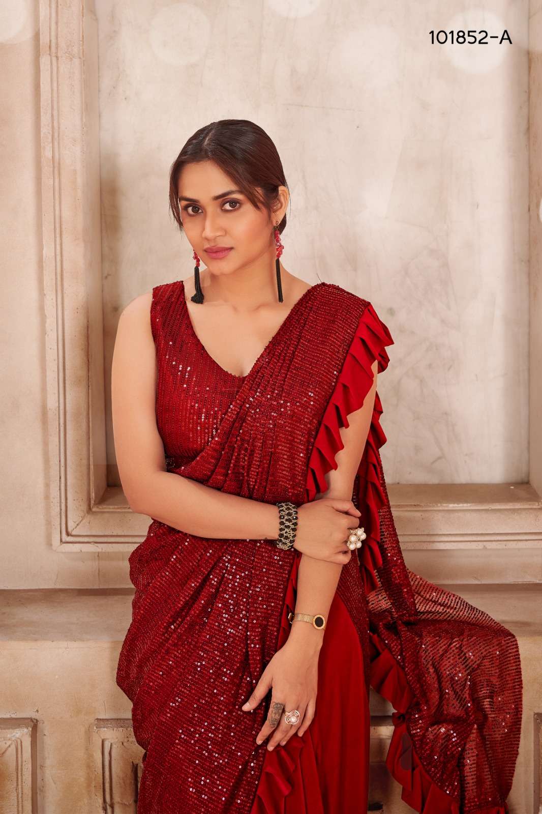 amoha trendz d no 101852 imported fabric catchy look saree catalog