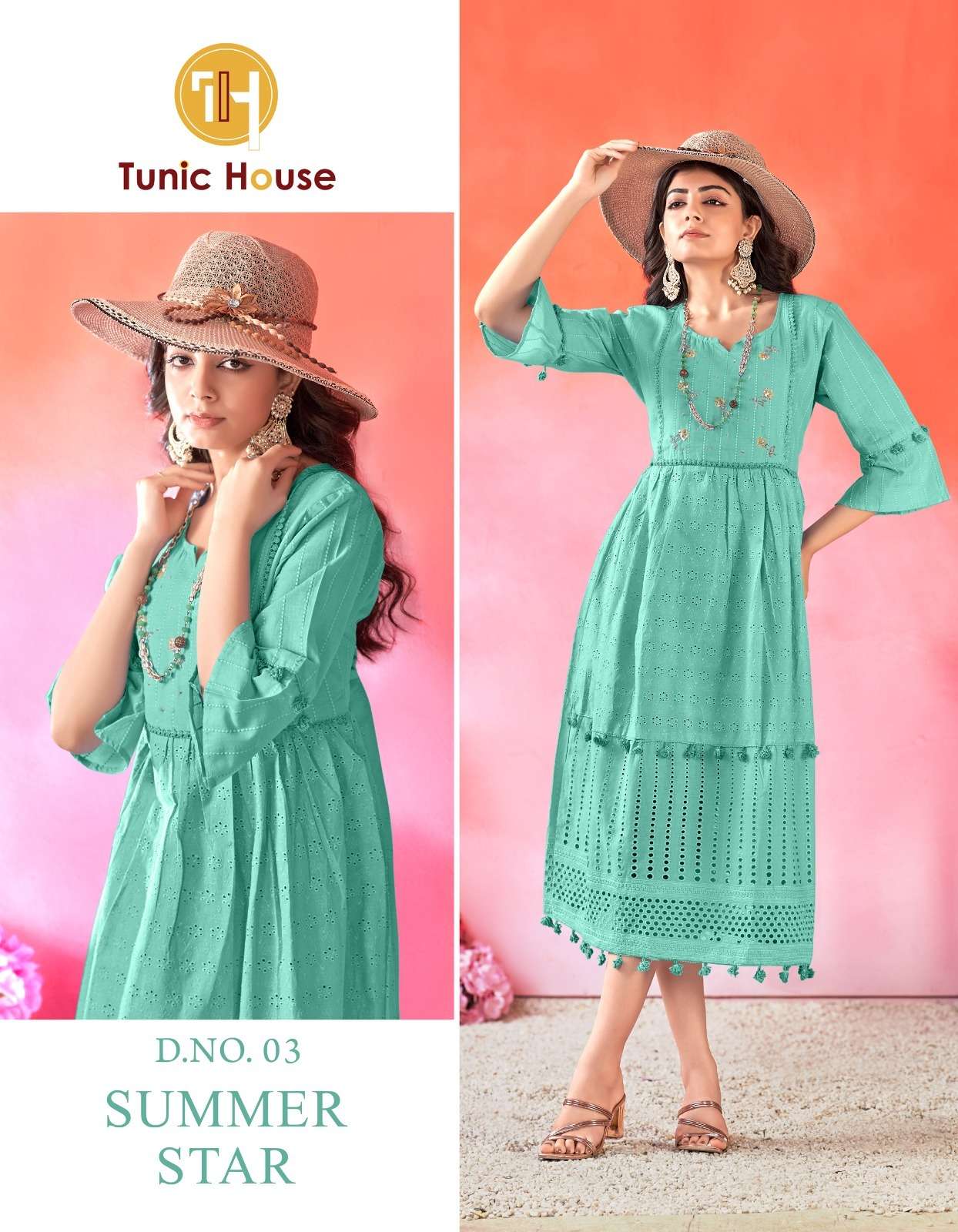 tunic house summer star cotton elegant size set