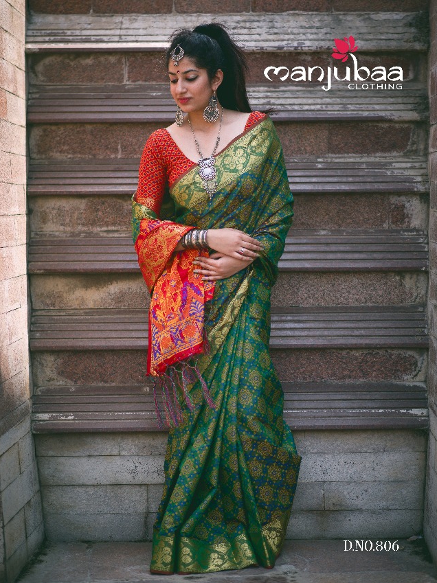 Manjubaa clothing lotus vol 8 sarees Collection wholesaler