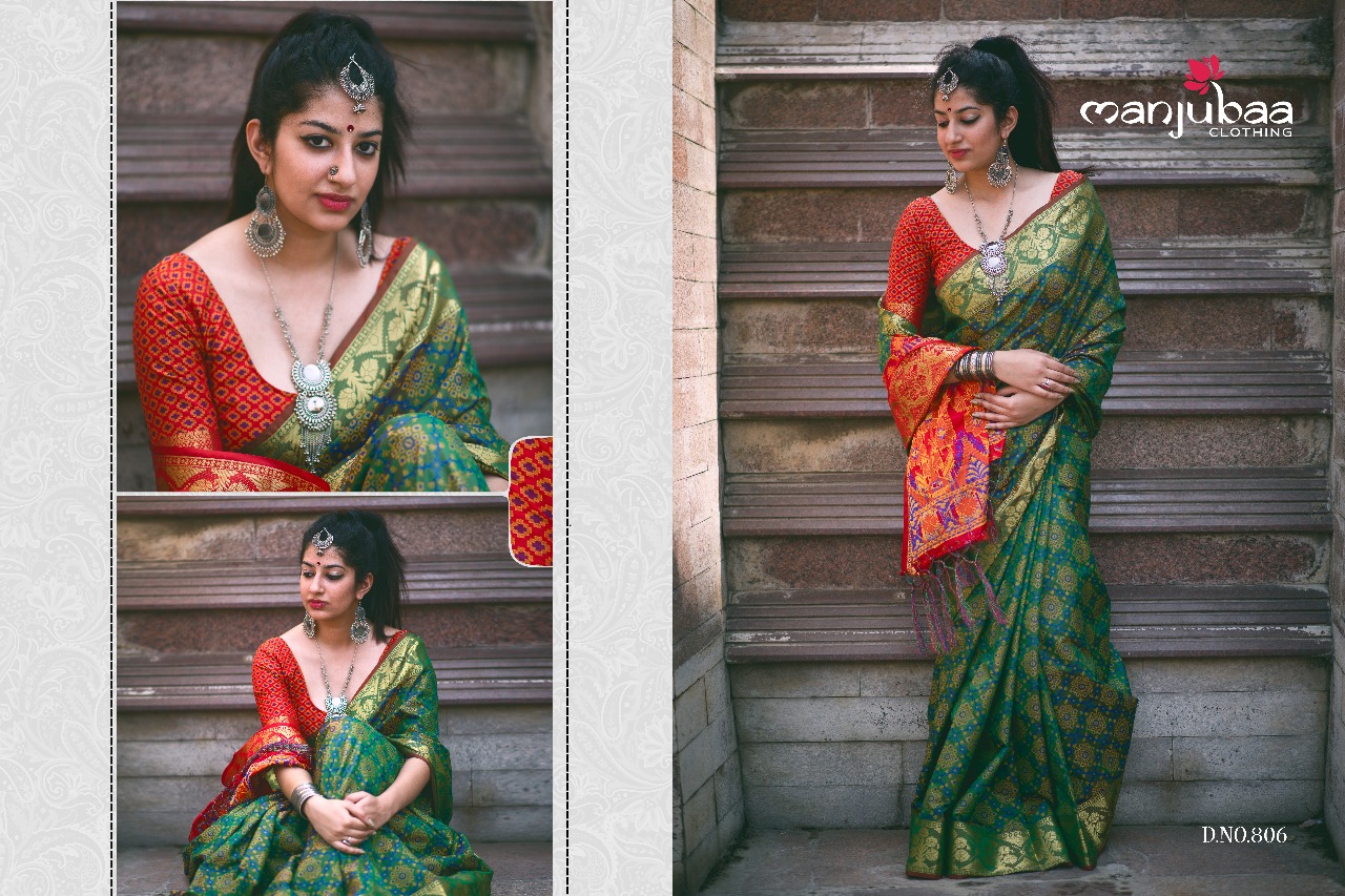 Manjubaa clothing lotus vol 8 sarees Collection wholesaler